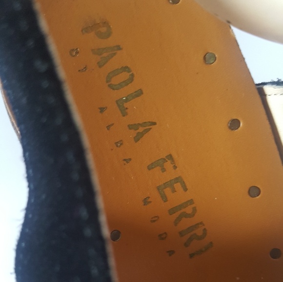 NEW Paola Ferri by Alba Moda suede chunk sandal - Picture 4 of 6